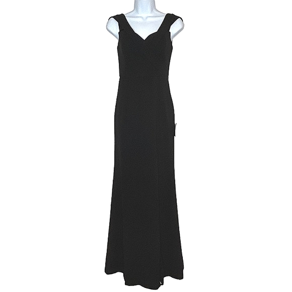 Lulus black long side slit evening dress size S